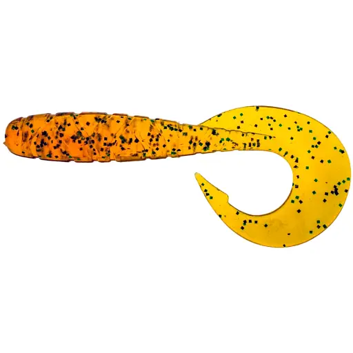 Силикон FishUP Mighty Grub 3.5" #036 - Caramel/Green & Black (7 шт/уп)