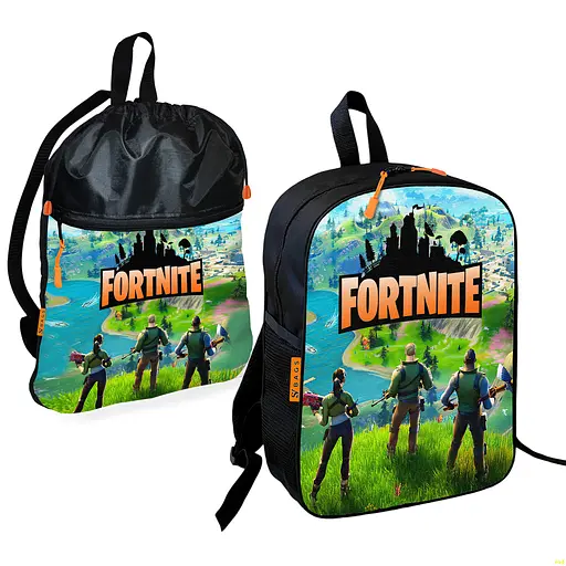 Школьный рюкзак детский Fortnite + Сумка для обуви спортивной формы рюкзак-мешок мальчику (01857)
