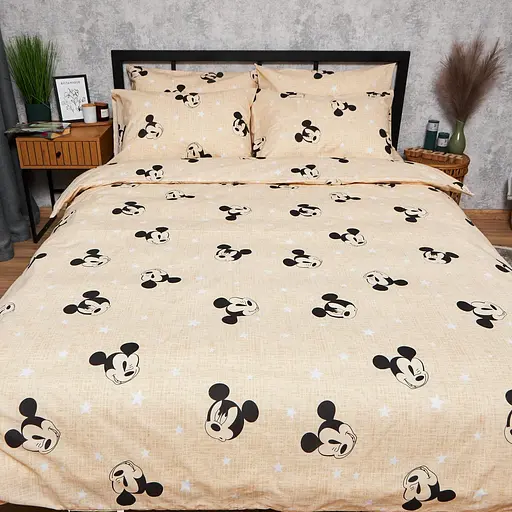 Комплект постільної білизни Moon&Star Бязь Gold Люкс Mickey Mouse King Size 220x240 наволочки 4х50х70 - фото 4