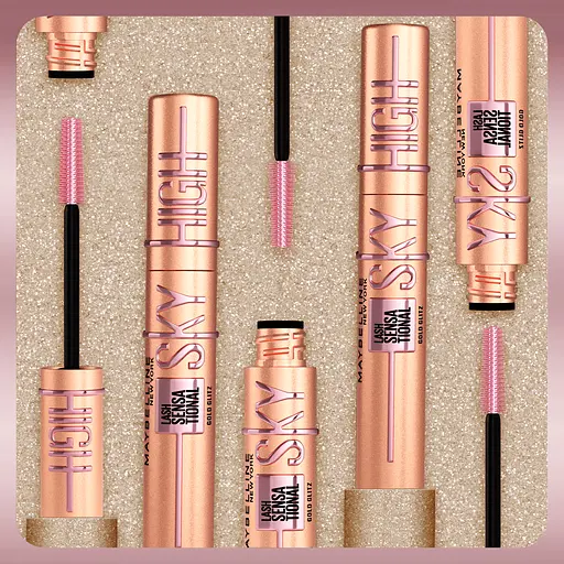 Глітерна туш-топер для вій Maybelline New York Lash Sensational Sky High Rose Gold 7.5 мл - фото 3