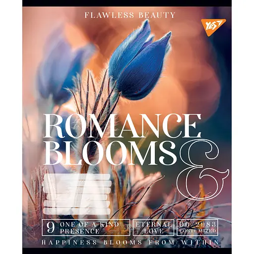 Уцінка.  Набір зошитів Yes Romance Blooms A5 в клітинку 36 листів 15 шт. - фото 2