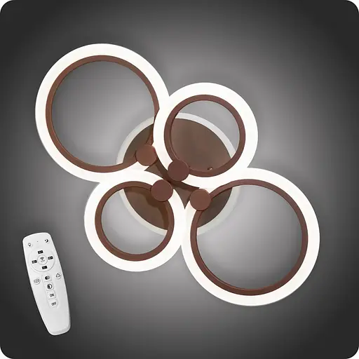 Люстра світлодіодна 517 Dlight 3color з пультом 100Вт Коричневий (01922) - фото 2