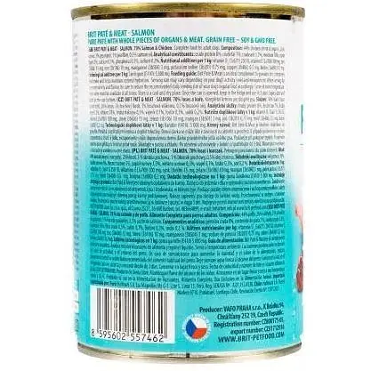 Вологий корм Brit Care Pate&Meat для собак з лососем 400 г - фото 4
