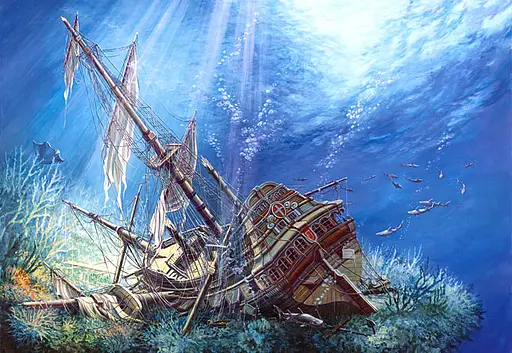 Пазли Castorland Поражений галеон, 2000 елементів, 92x68 см, C-200252