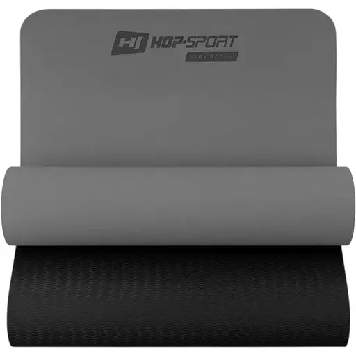 Мат для фитнеса и йоги Hop-Sport TPE 0,6см HS-T006GM серый