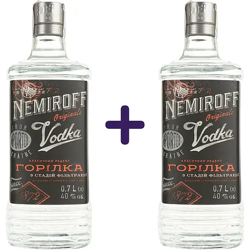 Горілка особлива Nemiroff Originals 40% 0.7 л х 2 шт.