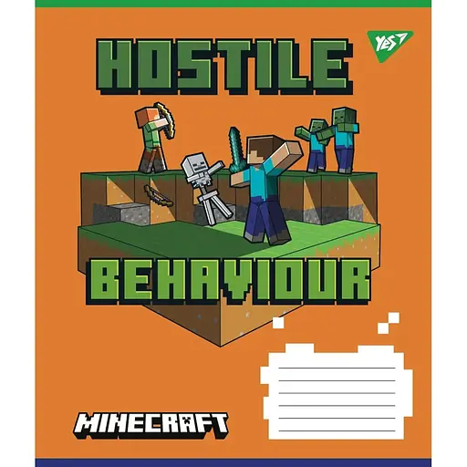 Зошит учнівський "Minecraft. Hostile" Yes 767211 12 аркушів (4823092286390)(SC) - фото 1