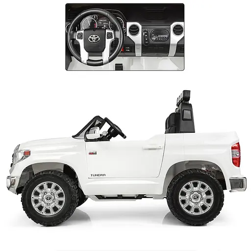 Електромобіль дитячий Bambi Джип Racer Toyota JJ2255EBLR-1 c музикою і катафотами Білий - фото 2