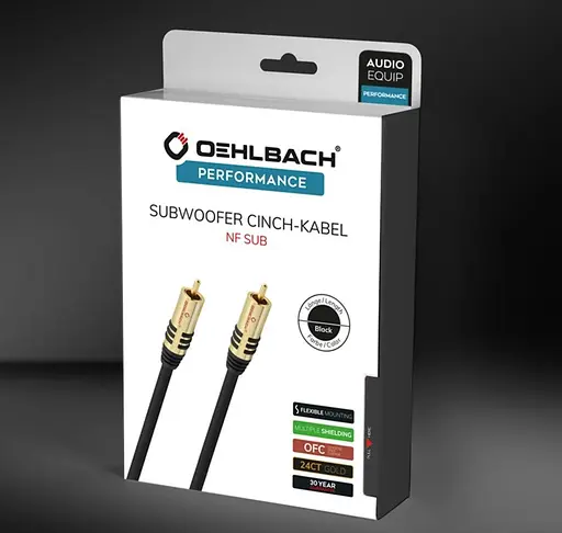 Сабвуферный кабель RCA-RCA Oehlbach NF Sub Suboofer Cinch-Kabel 1m - фото 3