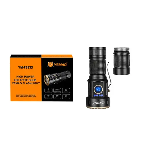 Тактический фонарь YEMAO YM-F883X мощный LED Zoom USB - фото 3