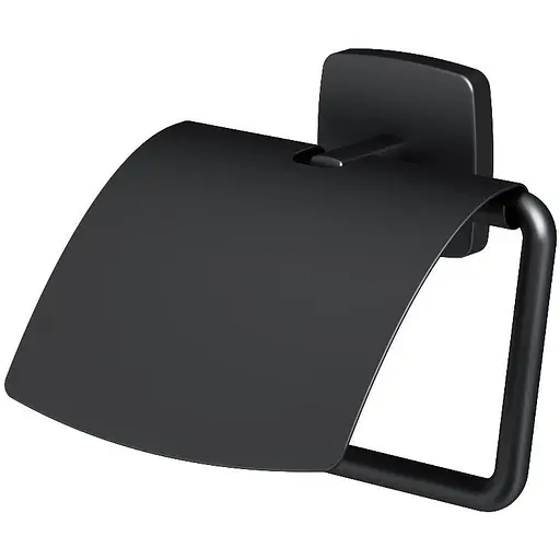 Держатель туалетной бумаги с крышкой AM.PM Gem black A90341422 Черный матовый - фото 1