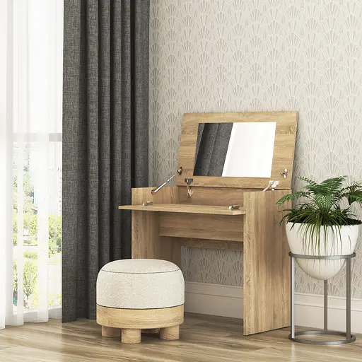 Трюмо с зеркалом в спальню MebelStar Нео 80x43x75,2 см Дуб сонома (MBS-1235) - фото 1