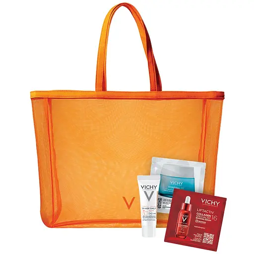Набір Vichy: сонцезахисний невагомий флюїд Capital Soleil UV-Age Daily 40 мл + термальна вода 50 мл + набір пробників у сумці - фото 6