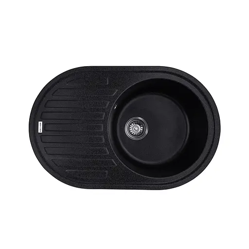 Кухонна мийка гранітна Kroner KRP Komposit GRB-7750 CV027420, Графит - фото 1