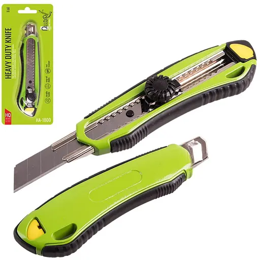 Ніж Alloid Building Tools сегментний з гвинтовим фіксатором алюмінієвий прогумований 18 мм (HA-1800) - фото 3