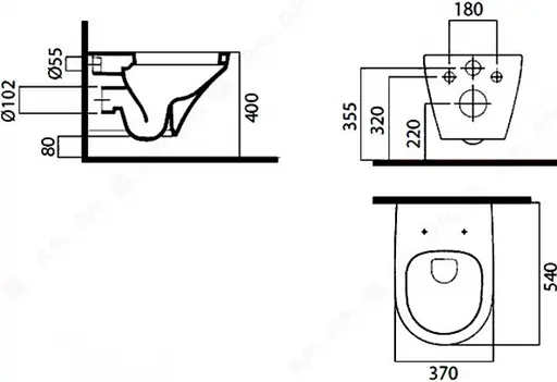Унитаз подвесной AM.PM Inspire C501738WH, Белый - фото 2