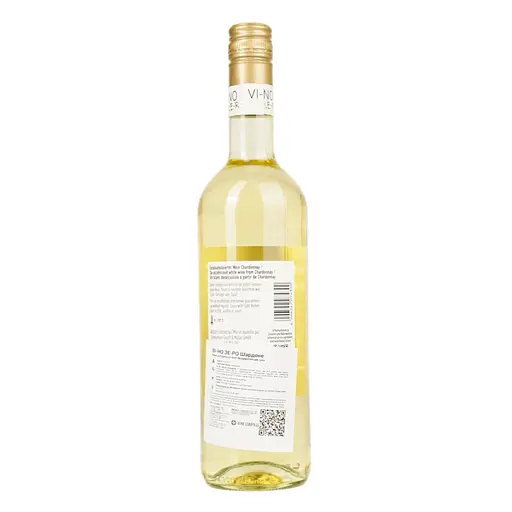 Вино Vi-No Ze-Ro Chardonnay, белое, полусладкое, 0%, 0,75 л - фото 4