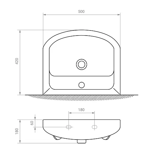 Тумба для підлоги RJ Toft-E з умивальником Proxy 102950UA 50 см Білий RJFU045-0150WHSET(RJFU045-0150WH+102950UA) Білий - фото 3