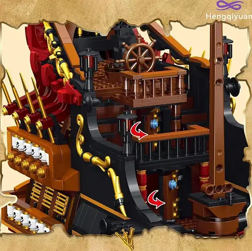 Конструктор Піратський корабель 3139 елементів Ramiz - фото 7