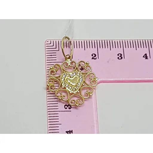 Золота підвіска Столична Ювелірна Фабрика з фіанітами. 423207Ж - фото 4