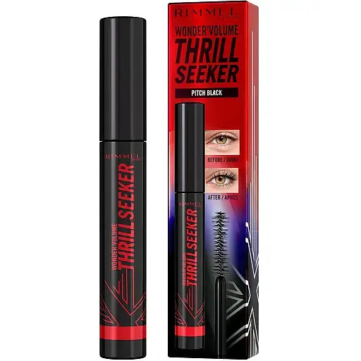 Тушь для ресниц Rimmel Wonder’volume Thrill Seeker тон 004 (Pitch Black) 8 мл - фото 1
