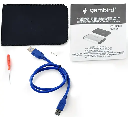 Зовнішня кишеня Gembird EE2-U3S-2-R для 2.5 SATA дисків, USB 3.0 (EE2-U3S-2-R) - фото 3