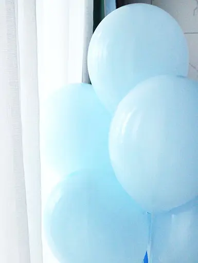 Шарик воздушный латексный 30 см (100) макарун синий, IDEA7-DL-022 - фото 4
