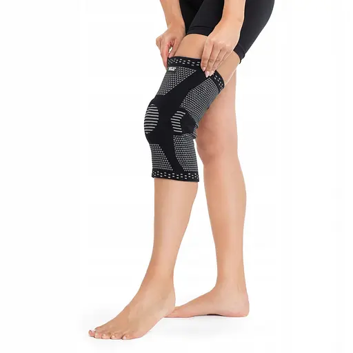 Фіксатор (бандаж) для коліна 4FIZJO зі стабілізацією колінної чашки 1 шт 4FJ0463 Size M (P-5907739317988) - фото 7