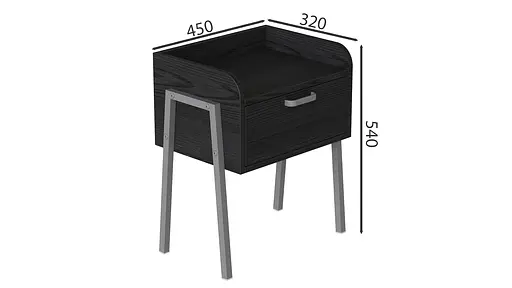 Тумба модульная Бетти 540x450x320 металл Серый ДСП Сосна Кембра 16мм FRD-102999 - фото 3