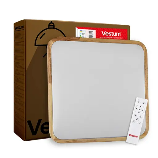 Потолочный светильник Vestum Glow матовый с ДК акация 60W 391x391x65 мм 3000К-6500К - фото 7