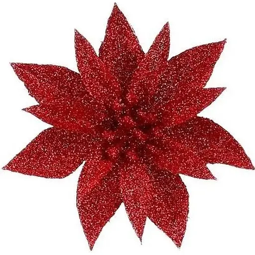 Цветок декоративный Mica Decorations на клипсе 10 см красный 3 шт. (1181050)