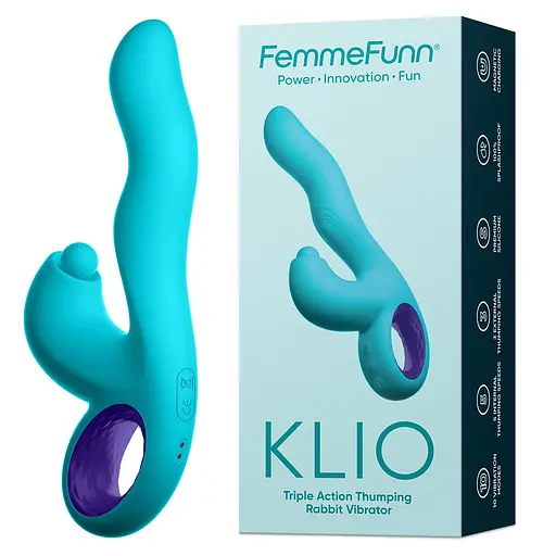 Вібратор-кролик Dreamtoys Femme Funn Klio G-Spot 21.3 см бірюзовий - фото 3