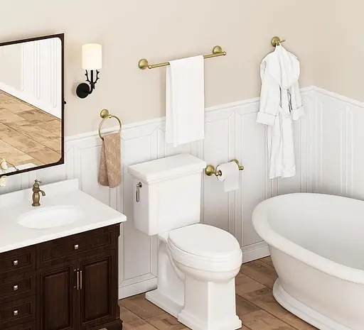 Тримач для туалетного паперу Rea 332869 brushed gold REA-06920 Золотий - фото 5