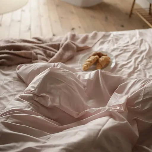 Комплект постельного белья 100% хлопок нежно-розовый Kiss - двуспальный - фото 3