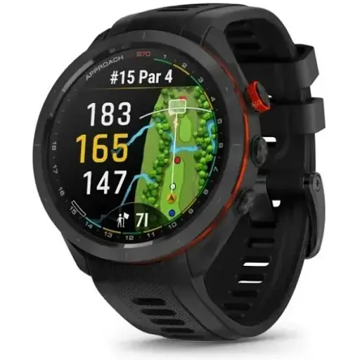 Смарт-годинник Garmin Approach S70 47mm B. Ceramic Bezel w. Black S. Band (010-02746-02/12)