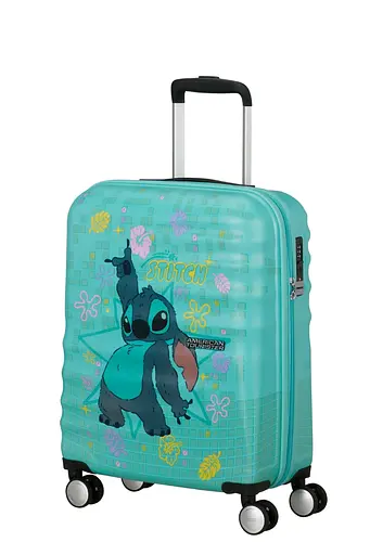 Чемодан American Tourister WAVEBREAKER DISNEY 55 см STITCH FLOWER 55x40x20 31C*57017 - фото 4