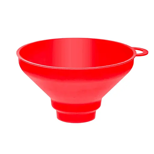 Воронка (лейка) Ø 15,5 см пластиковая с широким горлом на банку, Kitchette Красный 85154 - фото 3