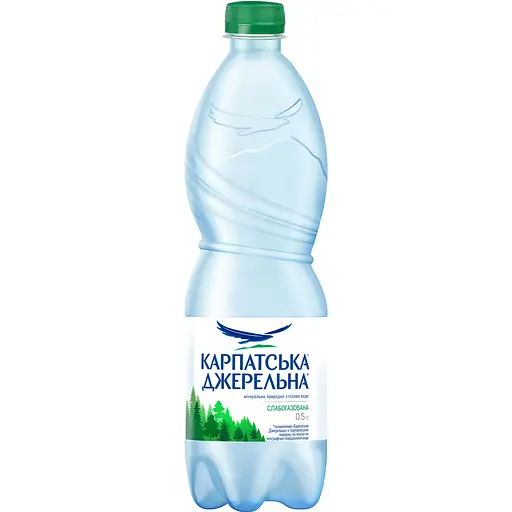 Вода минеральная Карпатська Джерельна слабогазированная 0.5 л - фото 1