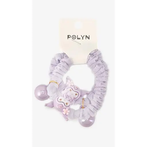Резинка с украшениями для девочки Polin 2 шт 4048A-25 Сиреневый - фото 1
