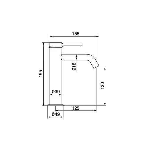 Смеситель для умывальника GRB Time 47540470 Хром - фото 2
