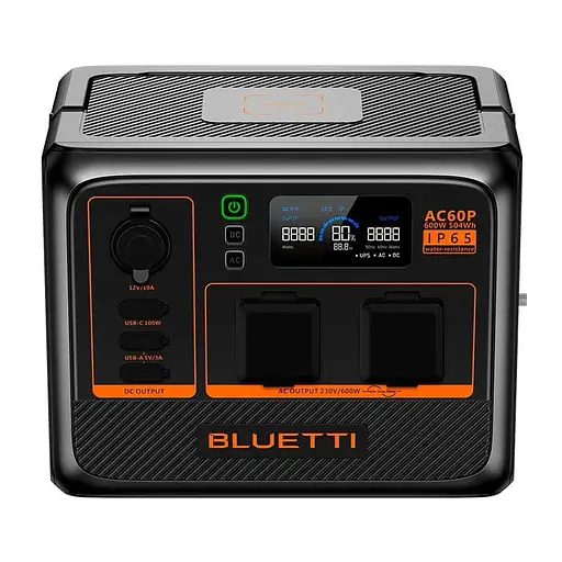 Зарядна станція Bluetti AC60P, 504Wh, 600W, LiFePO4, IP65 - фото 2
