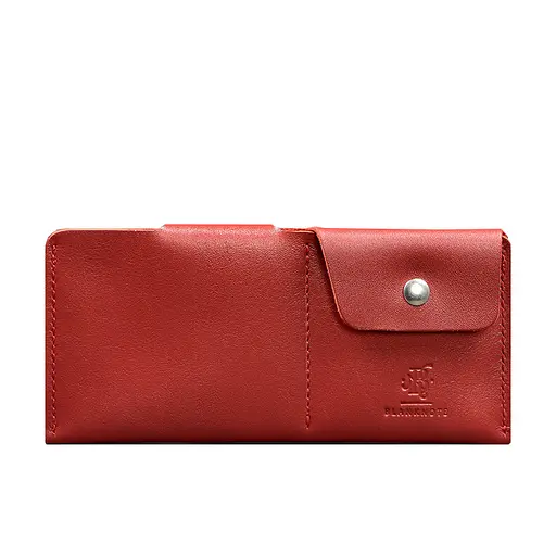 Шкіряне портмоне-купюрник 8.0 червоний краст - фото 6