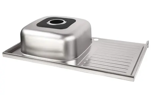 Кухонная мойка Brinex 5080-R 0.6 мм, накладная BRIN5080RSAT06 - фото 4