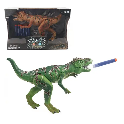 Игрушечный пистолет Dino Toys в форме динозавра зеленый ZJ01 (Q9899-ZJ01) - фото 2