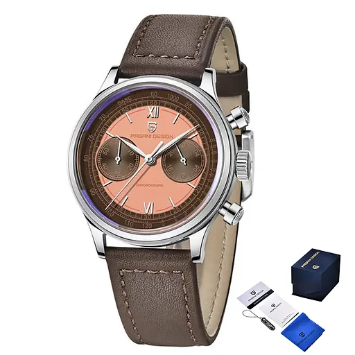 Наручные часы мужские PD-1739 Silver-Brown Pagani Design acs0031168 - фото 1