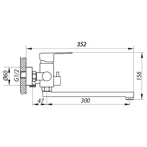 Змішувач для ванни Zerix LR72201 LL1629 Нержавіюча сталь - фото 3