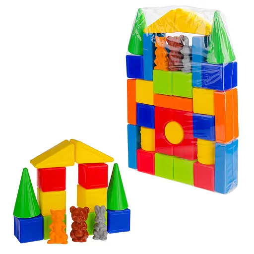 Конструктор "Теремок" №2, 32 детали, пакет ПВХ, 1-065