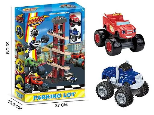 Парковка-трек BLAZE (Вспиш і диво-машинки), 2 машинки, озвучування англійською мовою, підсвічування, 111-94