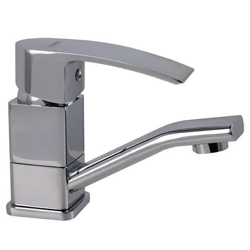 Змішувач для умивальника DOMINO RONDO DND-203M поворотний 15 см для ванної кухні з керамічним картриджем