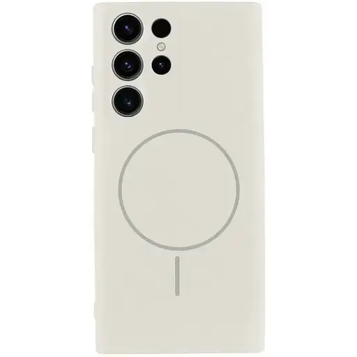 Чохол Lakshmi Silicone Cover Full Camera (AA) with MagFit для Samsung Galaxy S23 Ultra Білий/White - фото 1